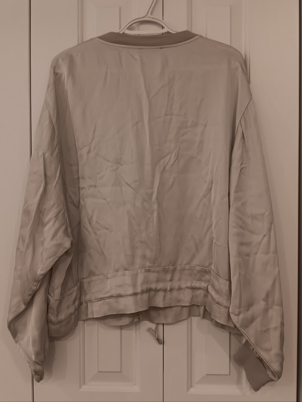 Genuine Silk Bomber Jacket - Made in Italy - Picture 7 of 8